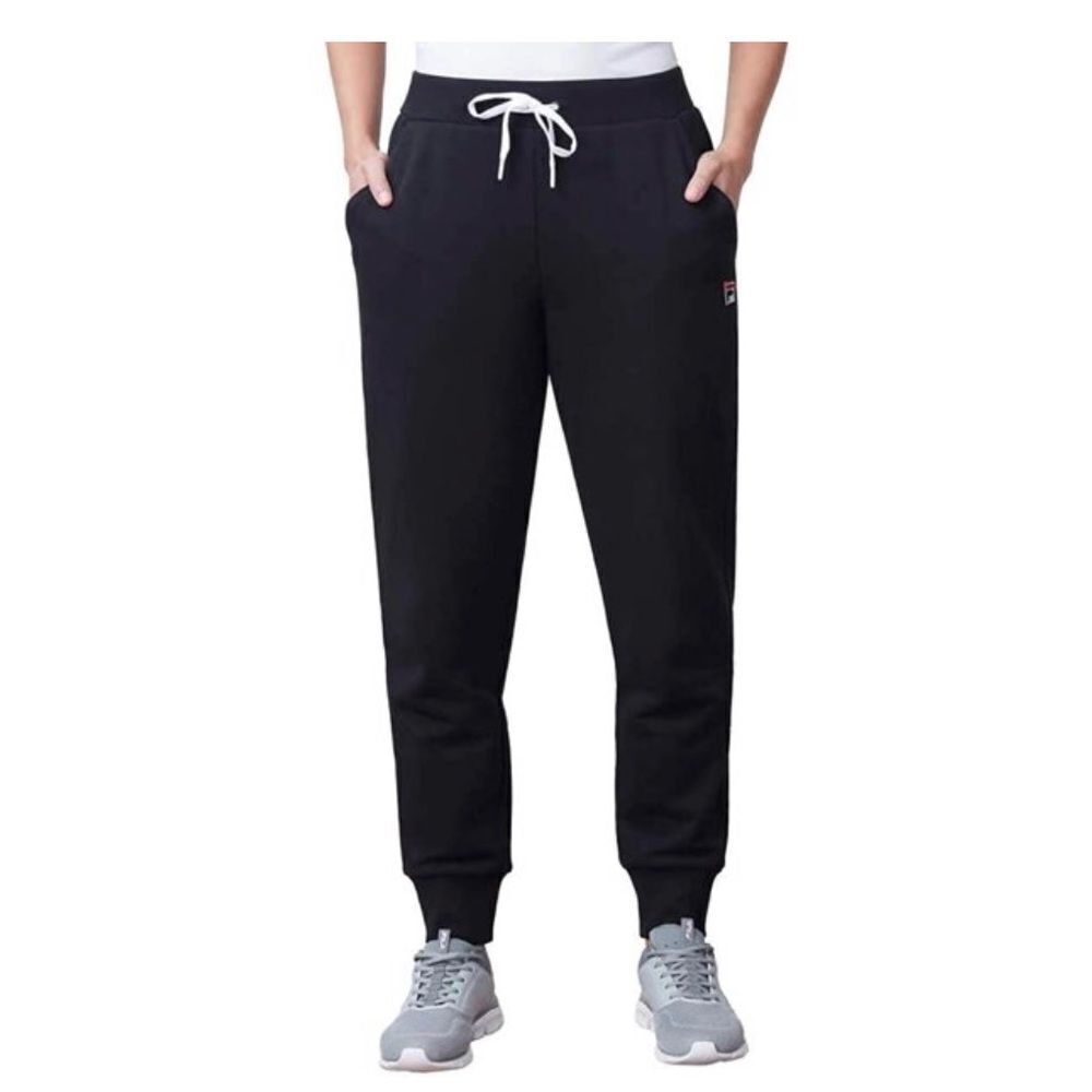 NEW FILA black Heritage jogger sweatpants pants S